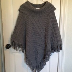 Cable Knit Poncho
